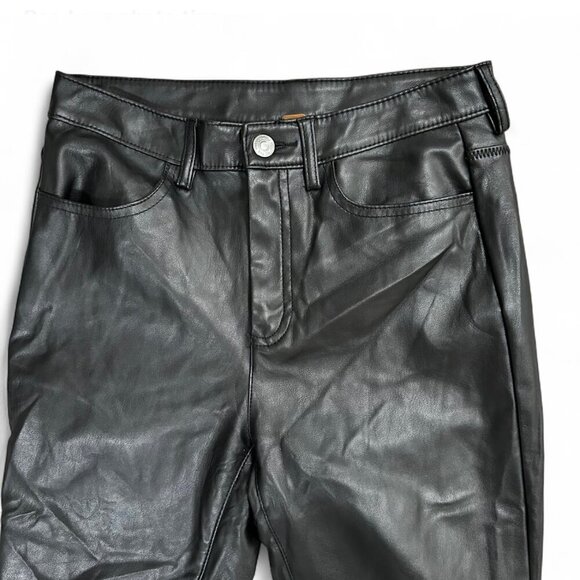 Free People Vegan Leather Hi-Rise Skinny Pant Size 27 - Picture 5 of 5